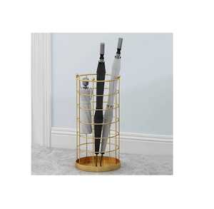 Porte-parapluies de luxe noir Skies Trader en métal en forme d'éventail, support de rangement pour cannes d'entrée avec base en marbre - Product Image 2