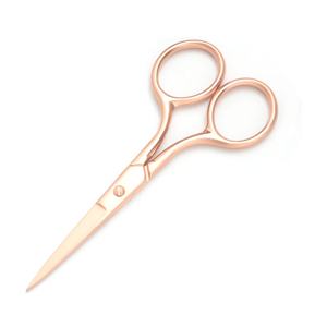 Ciseaux à sourcils roses en acier inoxydable de 3,5 pouces, ciseaux de précision tout-en-un pour hommes et femmes, pour les poils du nez et la moustache - Product Image 2