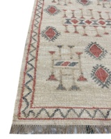 Tapis Kilim Géométrique 100% Jute Fait Main, Tissage Plat, Dos Réversible, Respectueux de l'Environnement, Personnalisable, 2000 g/m², Prix Fabricant, Pour la Maison