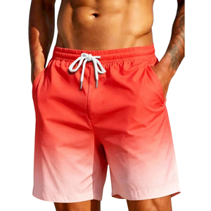 <b>Mens</b> Mid Woven Gradient Swim <b>Shorts</b> Quick Dry Beach Elastic Drawstring Casual Summer Swimming Sports Outdoor Eco-Friendly Style - Product Image 1