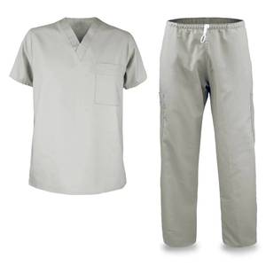 Tenues d'hôpital personnalisées à faible MOQ, ensembles de blouses médicales pour hommes, couleur unie, 100 % coton, séchage rapide, respirantes - Product Image 6