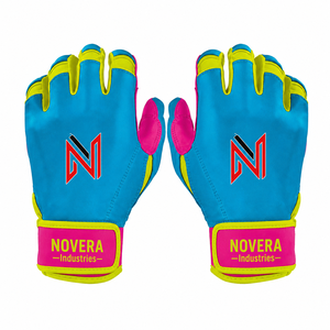 Gants de frappeur de baseball en cuir de mouton à manchette courte avec logo personnalisé, haute qualité, légers, fermeture auto-agrippante, modèle NI-BBG-05 - Product Image 5