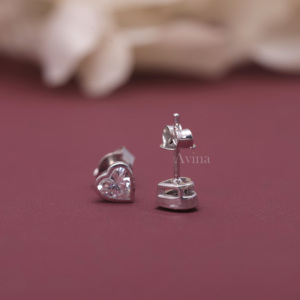 Pendientes de Diamantes Cultivados en Laboratorio con Certificación IGI, Forma de Corazón, Oro Blanco/Amarillo y Rosa de 9K, Engaste de Bisel, Pendientes Solitarios de Diamantes - Product Image 2