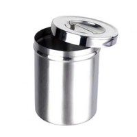 Pot à pansements chirurgical en acier inoxydable avec couvercle, conteneur en coton de haute qualité, usage hospitalier DE 2662 DE 2673