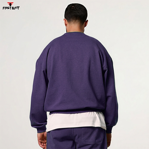 Nouveau style streetwear d'hiver, design personnalisé, unisexe, uni, imprimé numériquement, 100% coton molletonné, sweat-shirt à manches longues - Product Image 2