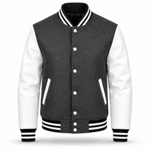 Veste de sport personnalisée |   Veste de style universitaire |   Veste de baseball |   Blouson bomber universitaire |   Veste universitaire en laine et cuir PU - Product Image 4