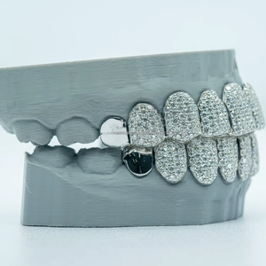 กริลไลท์ฮิปฮอปสุดหรูเพชรฟันเย็นสุดพิเศษ VVS Moissanite ชุบทอง925สเตอร์ลิงซิลเวอร์ที่กำหนดเองได้ - Product Image 2