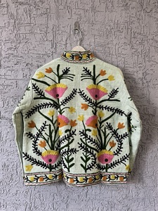<b>Lightweight</b> <b>Women</b>’s Hand Embroidered <b>Jacket</b> with Floral Threadwork Vintage Style Embroidered <b>Jacket</b> - Product Image 5
