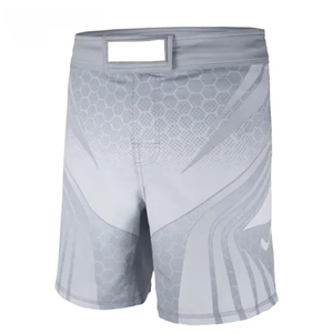 Shorts de combat personnalisés pour hommes, shorts de boxe MMA, shorts de combat à bras courts, noir uni avec bande rouge, taille élastique en satin, respirant, sportif - Product Image 2