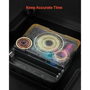 Orologio da Parete Geometrico 20 Pollici a Batteria con Numeri Romani, Silenzioso e Decorativo per Soggiorno - Product Image 3