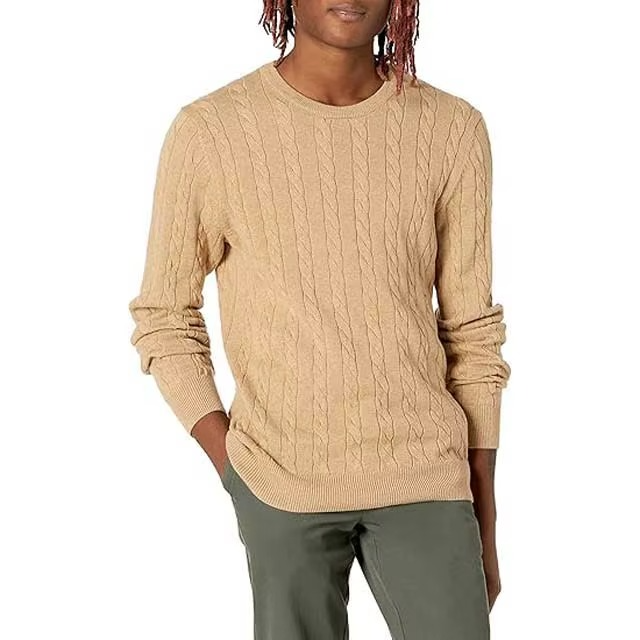 Men's Clothing Knitted Cable Knit Knitwear Sweaters Crewneck Long Sleeve Casual Sportswear Winter Breathable Wool Men's Sweaters