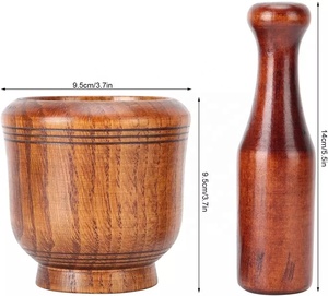 ไม้อาเคเซียเครื่องบดปูนและสากในครัวดีไซน์ใหม่ชุดปูนโดย Zam zimpex ดีไซน์ใหม่ - Product Image 3