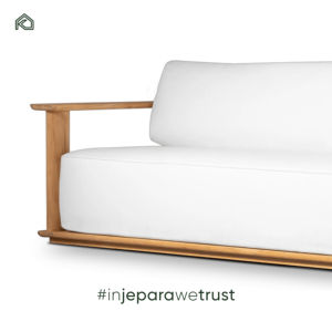 Canapé tissé à la main haut de gamme, design élégant Novo avec bois de teck, moderne, pour jardin - Budi, écologique et durable - Product Image 4