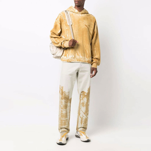 Nuevas Sudaderas con Capucha para Hombre, Diseño Personalizado, Estilo Vintage, Efecto Desgastado y Decolorado por el Sol, Servicio OEM, Sudadera con Capucha de Moda para Hombre con Lavado Ácido - Product Image 2