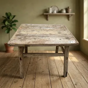 Vintage <b>Rustic</b> Wooden Side <b>Table</b> Handcrafted Reclaimed <b>Wood</b> Coffee End <b>Table</b> Farmhouse Furniture Living Room Bedroom Furniture - Product Image 3