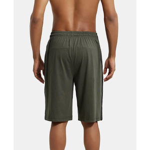 Shorts pour hommes unisexes de qualité supérieure, en toile polyester/coton, unis, teints, écologiques, respirants, à séchage rapide, imprimés sur mesure - Product Image 2