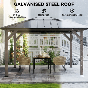 Gazebo/Pergola da Giardino con Tettoia Elegante per Ombra e Comfort nel Vano Esterno - Product Image 6