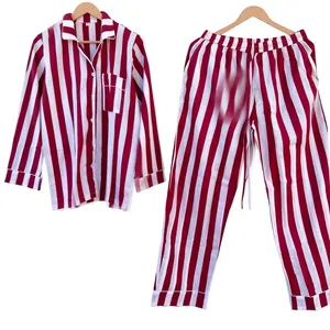 Conjunto de Pijama de Algodón 100% con Estampado Floral para Mujer, Manga Larga, Cuello Camisero, Suave, Ropa de Dormir Larga, Ropa Casual - Product Image 2