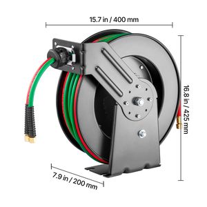 Avvolgitubo Retrattile per Saldatura da 1/4 di Pollice x 50 Piedi, Grado R Doppio, per Montaggio a Soffitto/Parete, Resistente, Max 300 PSI, Attrezzatura per Saldatura ad Ossigeno - Product Image 5