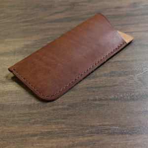 Étui à lunettes vintage en cuir véritable, pochette de luxe souple et fine en cuir de vachette, housse de protection faite à la main pour lunettes de lecture, pour hommes LGC-0159 - Product Image 3