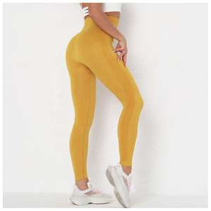 Pantalones de yoga sin costuras de nuevo diseño y duraderos para mujer, leggings elásticos con control de abdomen y efecto levanta glúteos en venta. - Product Image 5