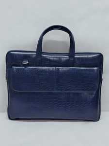 Porte-documents de bureau en cuir PU motif crocodile de qualité supérieure, avec poche avant, doubles poignées, bandoulière réglable, protection intégrée - Product Image 2