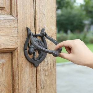Battant de porte en fer forgé motif tête de cheval, design rustique, écologique, étanche et durable, pour extérieur - Product Image 4