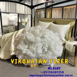 High Quality 15D HCS Regenerated Polyester Staple Fiber Vikohasan Manufacturer Synthetic Fiber Siliconized Recyclable Pillow - Product Image 6