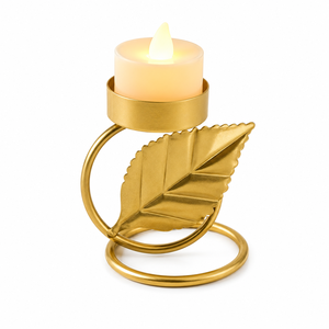 Quemador de Aceites Esenciales de Latón Puro Hecho a Mano, Portavelas de Metal Dorado de Lujo y Calentador de Cera Aromática Minimalista - Product Image 2