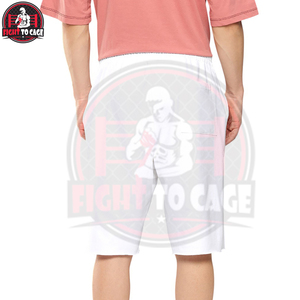 Servicio OEM ODM, Pantalones Cortos Deportivos Blancos para Hombre, Buena Calidad, para Correr en Verano, Cintura Elástica de Algodón Cómodo - Product Image 3