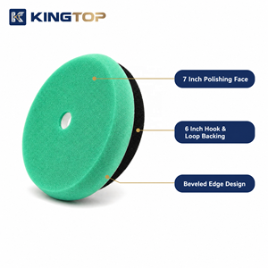Tampon de polissage en mousse à coupe moyenne KT 6 pouces 165 mm OEM pour le lustrage de la peinture automobile et le detailing automobile, avec support auto-agrippant - Product Image 1