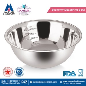 Tazón Mezclador Redondo Clásico de 2 Litros, Ecológico, de PLA, con Escala de Medición, Material de Grado Alimenticio para Restaurantes, Bodas y Servicio de Alimentos - Product Image 2
