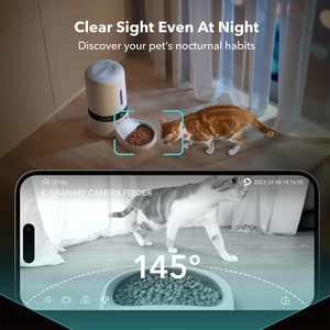 Automatic <b>Cat</b> <b>Feeders</b> - Timed Pet <b>Feeder</b> for <b>Cats</b> and Dogs with Dry Food Dispenser, Desiccant Bag, Programmable Portion Control - Product Image 3