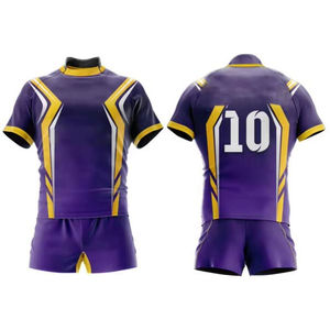 Uniformes de Rugby Personalizados de Alta Calidad para Todo el Equipo, Transpirables, 100% Poliéster, Tallas Grandes, Estampados, Bordados, Venta al Por Mayor, Envío Rápido - Product Image 5