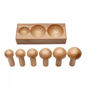 Bloc de façonnage en bois dur de haute qualité avec 6 poinçons, cube en bois double face en forme de champignon pour le façonnage et le modelage des métaux - Product Image 1