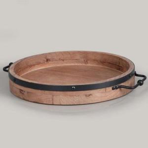 Bandeja de servir hecha a mano de madera maciza con acabado liso para café, té, bocadillos, desayuno y presentación elegante en la mesa. - Product Image 5
