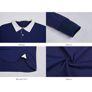 Camiseta Polo de Manga Larga para Hombre, Servicio Personalizado OEM, Camiseta Polo Lisa con Cuello Redondo, Logotipo Personalizado Bordado, Camisetas Polo de Manga Larga para Hombre - Product Image 6