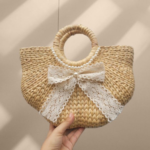 Bolso de mano elegante y moderno para mujer, bolso de ratán, bolso de paja para vacaciones de verano, se acepta OEM, logotipo personalizado de fábrica de Vietnam. - Product Image 2