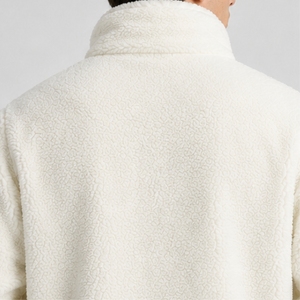 Chaqueta de Forro Polar Sherpa para Hombre, con Cierre Completo, Abrigo Cálido de Invierno, Forro Polar Suave, Acabado Liso, Cómoda, de Calidad, Hecha para Hombres - Product Image 5