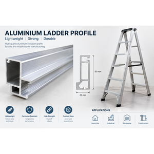 Most Selling 6063 <b>Aluminium</b> <b>Ladder</b> Profile Extrusion Custom Design Heavy Duty <b>Ladder</b> Frame for Construction Engineering for Sale - Product Image 1