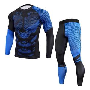 Factory Wholesale Price Custom Made Unisex Compression Sets Top Selling Professional Fitness Wear 2 Piece Set Breathable Stretch - Product Image 1