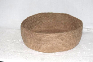 Panier de rangement rond en jute et coton, grand format, nouveau style, pour vêtements sales, jouets pour bébés, couvertures - Product Image 3