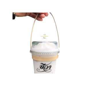 Porte-gobelets en bambou naturel, porte-boissons écologique, organisateur en bambou tissé à la main pour tasses à café et à thé, Vietchoice Parker, utilisation en voyage - Product Image 2