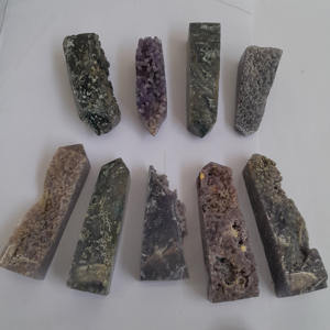 Tour d'agate naturelle de raisin d'Indonésie de haute qualité en gros pierres précieuses artisanat cristal de guérison taille 95mm - Product Image 2