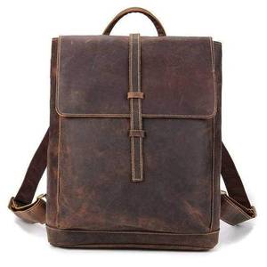 High Quality Waterproof <b>Leather</b> <b>Backpack</b> Vintage Anti-Theft <b>Laptop</b> Rucksack Genuine <b>Leather</b> Pack LBP-0368 - Product Image 1