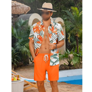 ผลิตในปากีสถาน ชุดเสื้อเชิ้ตแขนสั้นติดกระดุมและกางเกงขาสั้นสำหรับผู้ชาย ผลิตภัณฑ์คุณภาพดี ระบายอากาศได้ดี ลายพิมพ์สวยงาม ชุดเสื้อเชิ้ตฤดูร้อนสำหรับผู้ชาย - Product Image 2