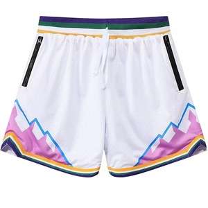 Nouvel uniforme de basket-ball national, couleur noire, style vintage, shorts de basket-ball pour femmes et hommes, 100% coton, toile solide - Product Image 2