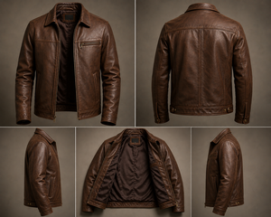 Champ King VESTE EN CUIR PREMIUM DE HAUTE QUALITÉ POUR HOMMES, IMPERMÉABLE, AUTOMNE, CASUELLE, TRÈS ÉLÉGANTE ET COOL - Product Image 4