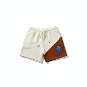 Custom Unisex white Applique Patch Hoodie Shorts <b>Set</b> Graphic Streetwear Two Piece OEM ODM Private Label Apparel Manufacturer - Product Image 6