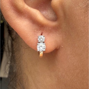 Pendientes de Diamantes Redondos de Moissanita de Lujo para Novia, Plata 925, Joyería para Mujer, Precio de Venta para Exportación - Product Image 1